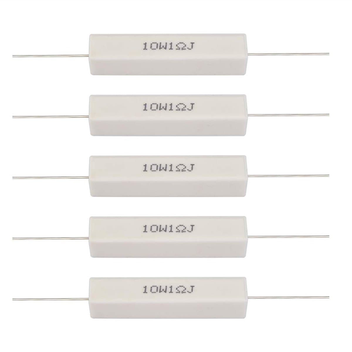 Vt products - Cement Resistor Kit - 10Pcs 10W - Hoge kwaliteit - 1 ohm - Perfect voor speakers - Duurzaam - Keramisch materiaal