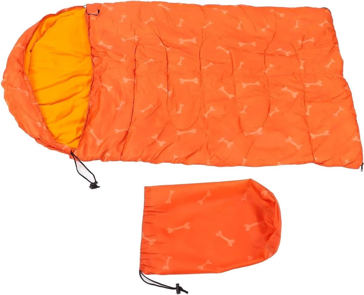 Hondenslaapzak - Hondenbed - Buitenavonturen - Lichtgewicht en opvouwbaar - 45 x 29 inch - Oranje