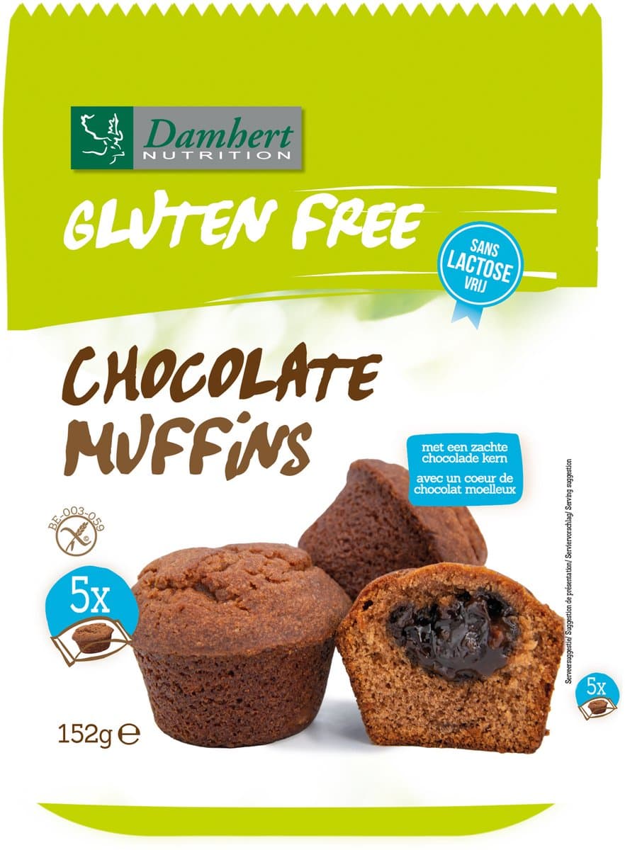 Damhert Glutenvrije Chocolade Muffins 153GR