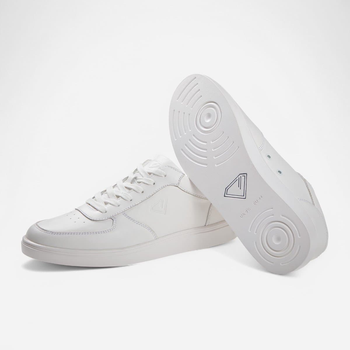 Witte Danssneaker - Volledige zool - Twee draaipunten - SpinPoint Dance Sneaker - Lichtgewicht - Zach voetbed - Unisex - Echte leder - Veters - Salsa, Bachata, Latin, Freestyle - Diamant - BEAT 212 - 502 - 033 - Wit - 46.5