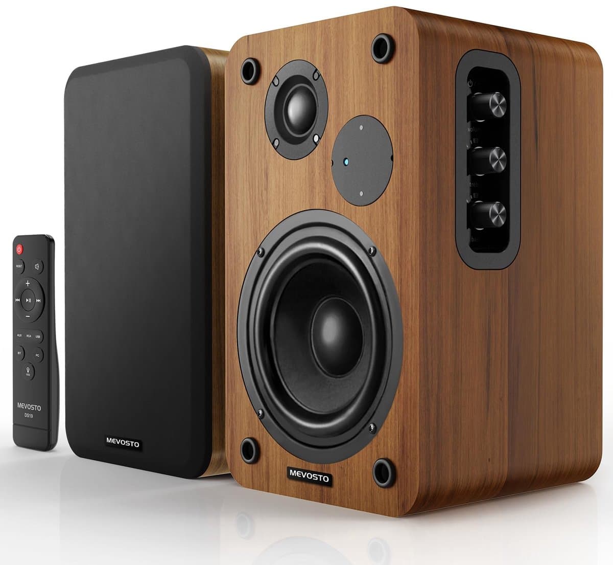 Boekenplank Speakers 36W Stereo, Bluetooth 5.4, Actieve Speakers met 5 inch Woofer, USB AUX RCA Optische Ingang