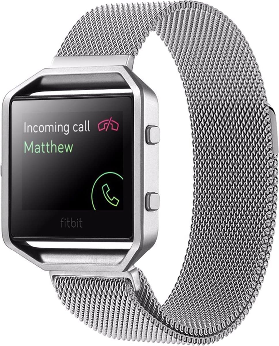 Milanese FitBit Blaze horloge band alleen voor Fitbit Blaze - Zilverkleurig