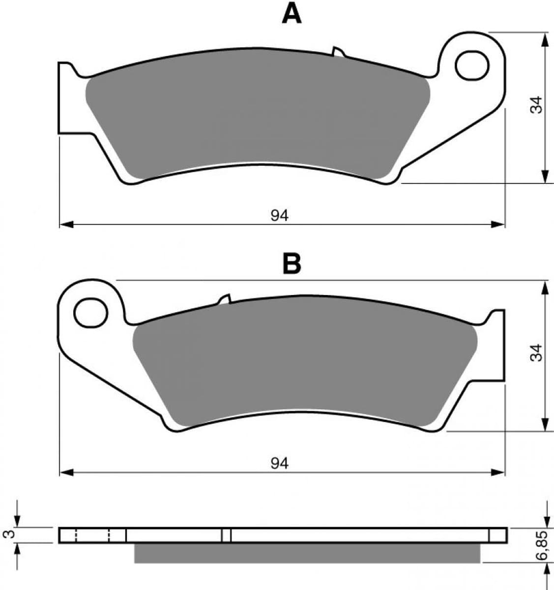 goudren remblok voor honda 230 crf m motorfiets 2009 tot 2010 avg nieuw