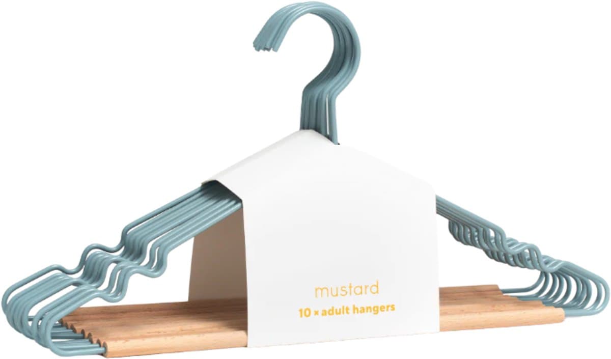 Mustard - Adult top hangers - Kapstokken voor volwassenen - Set van 10 - Ocean