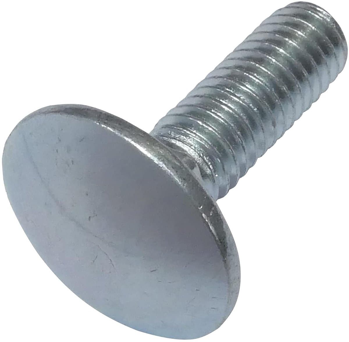 Set van 100 Vierkante Kraag Slotschroeven M6 x 20 mm Verzinkt Staal