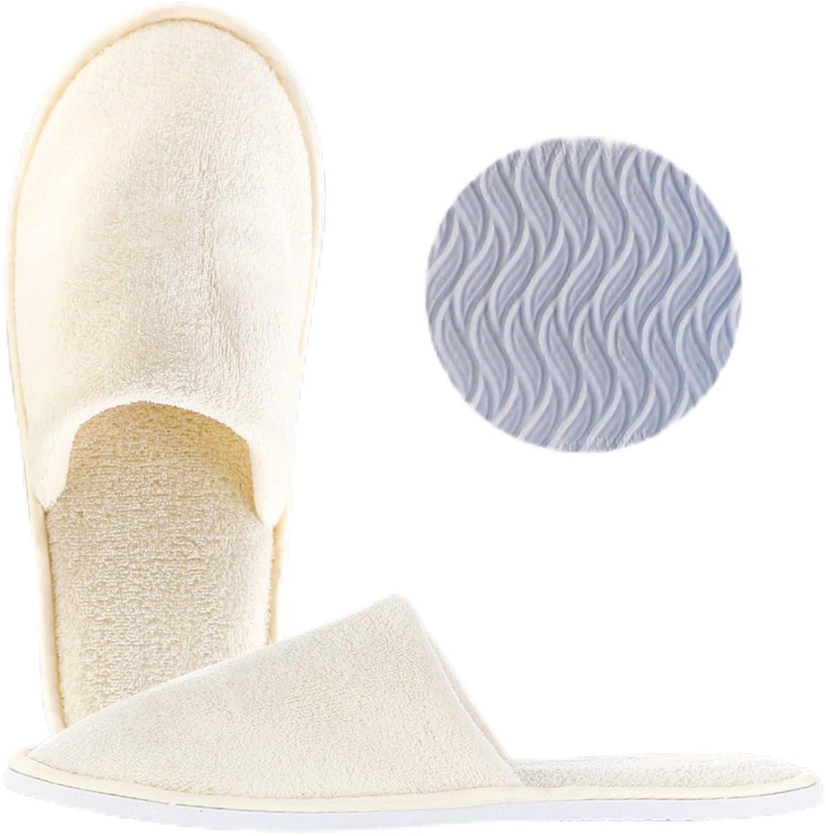 Opvouwbare Hotelslippers - Antislip en Wasbaar - Beige, Grootte L/XL