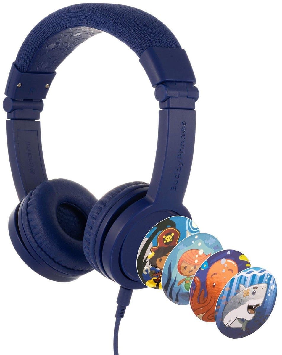 BuddyPhones Explore+ Headset Bedraad Hoofdband Oproepen/muziek Donkerblauw