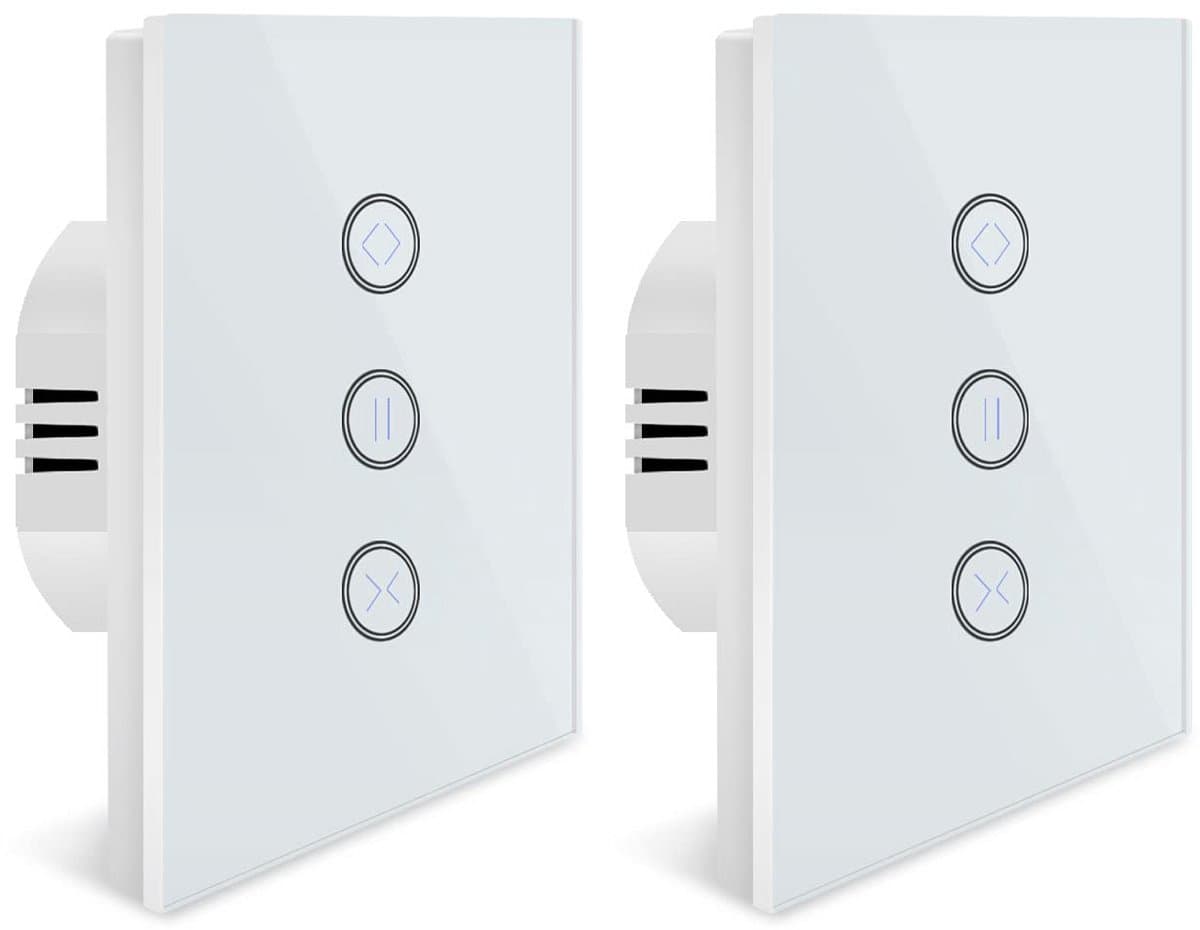 Slimme Jaloezie Schakelaar - Rolluik Bediening Wifi - Automatische Gordijnen - Touch Panel Bediening - 8.6 x 8.6 cm - Wit