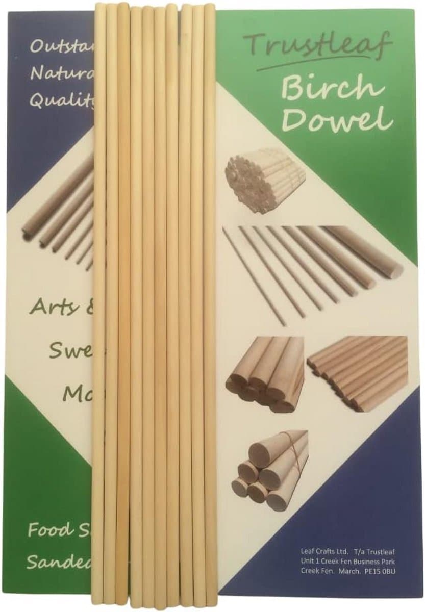 Hoge Kwaliteit Houten Pluggen Berkenhardhout 6mm Diameter 30cm Lengte voor Ambacht en Meubels