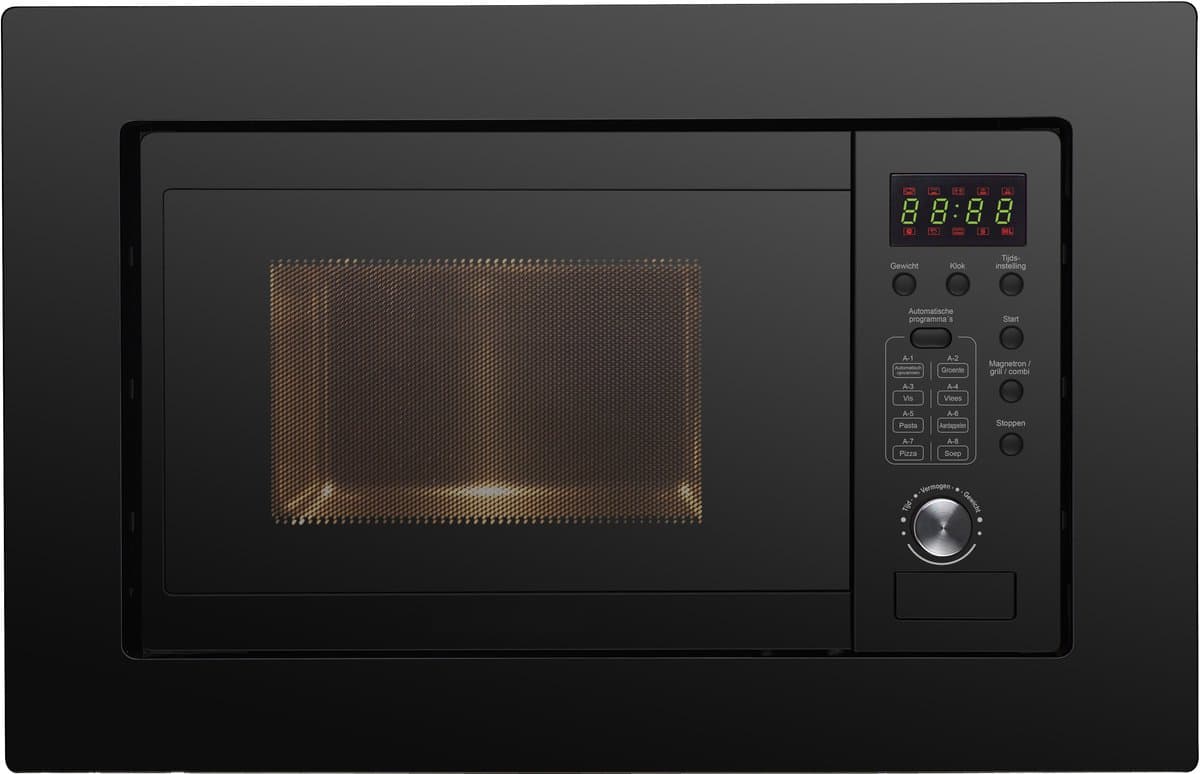 Exquisit EMW20.1GB Inbouw Magnetron – 20L – Nis 36 cm – Zwart Mat