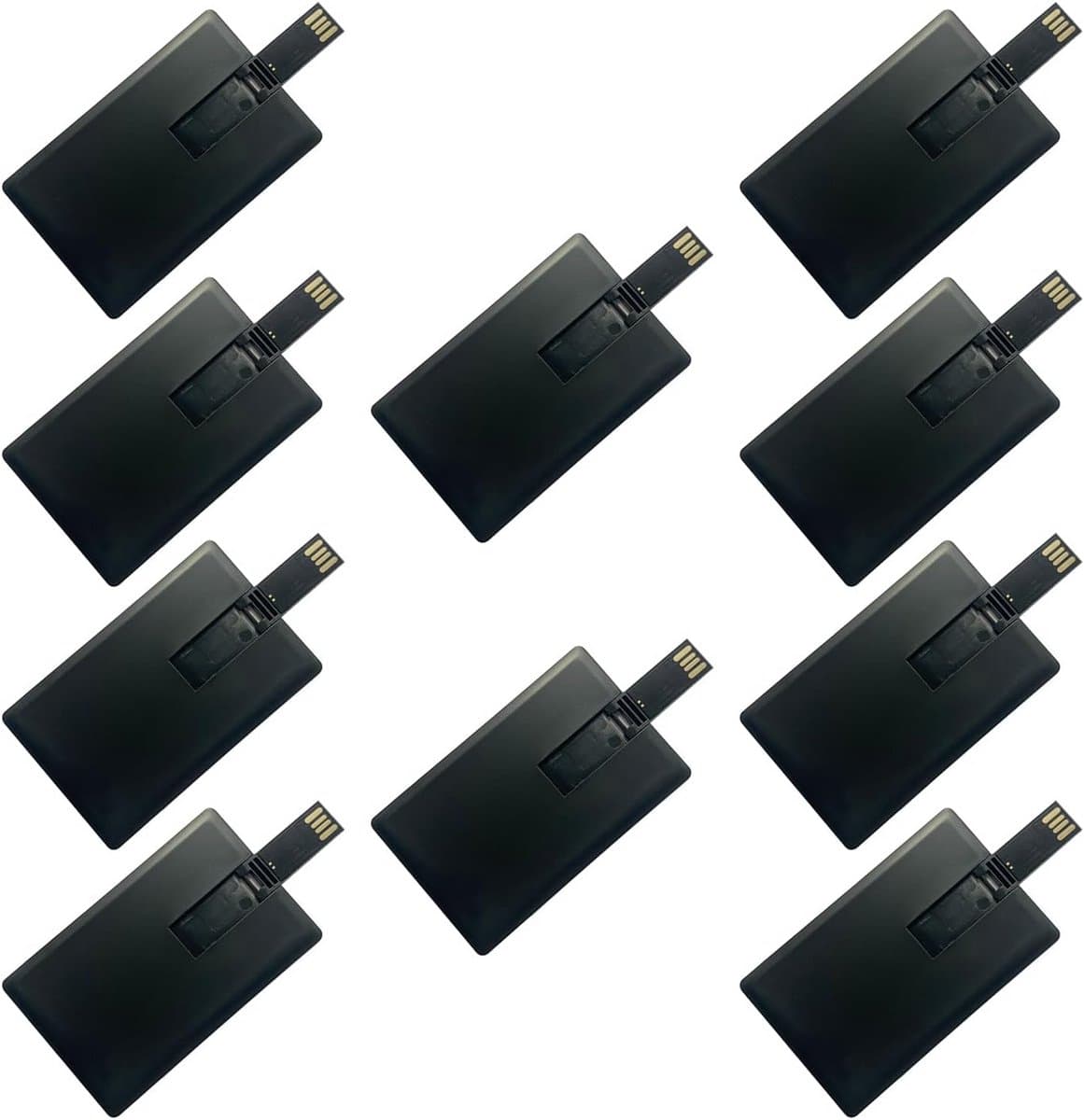 10 Stuks Creditcard USB Sticks 8 GB Zwart - Zakelijk en Compact Geheugen