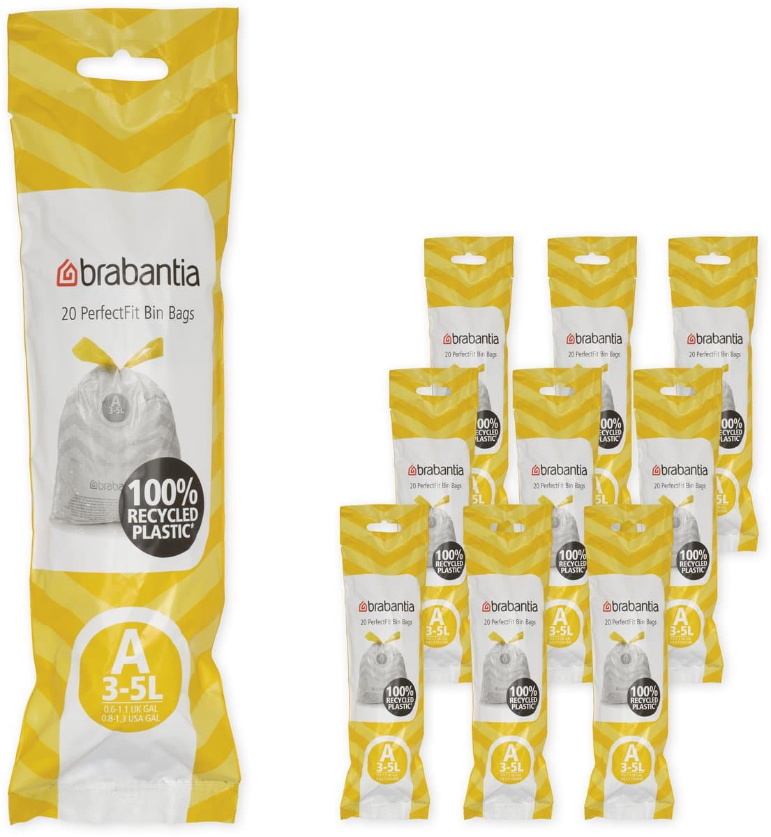 Brabantia Vuilniszakken Code A - 3 Liter (120 stuks)