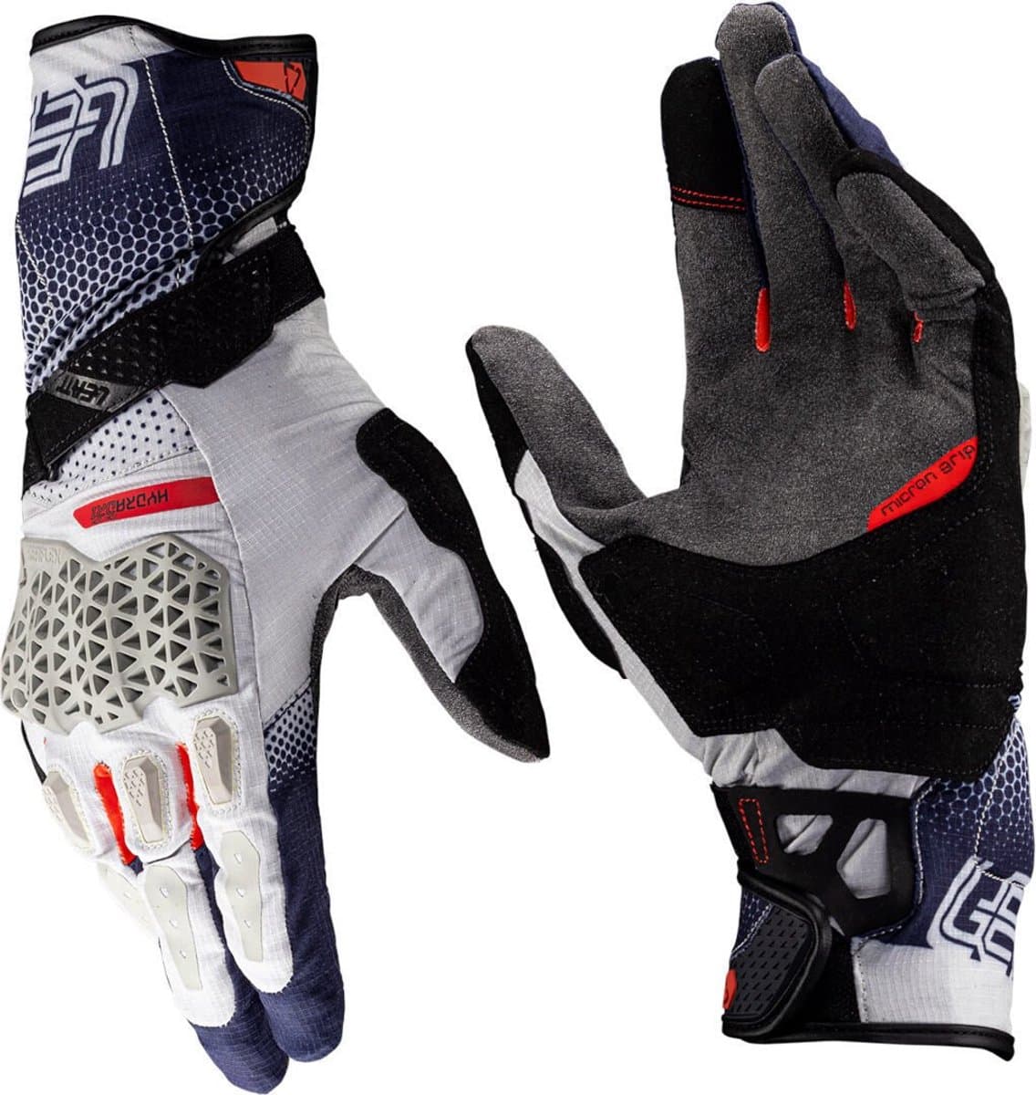 Leatt ADV HydraDri 5.5 Royal White Blue Red Waterproof Gloves - Maat S - Handschoen