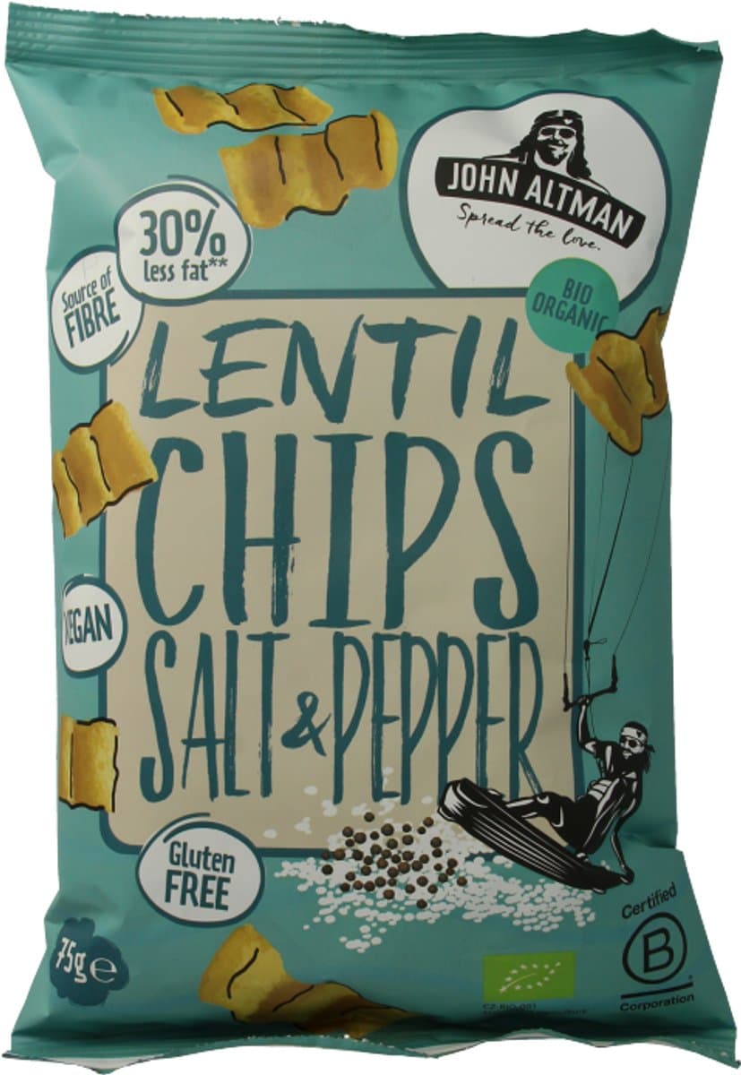 John Altman Linzen chips salt & pepper bio 75 Gram