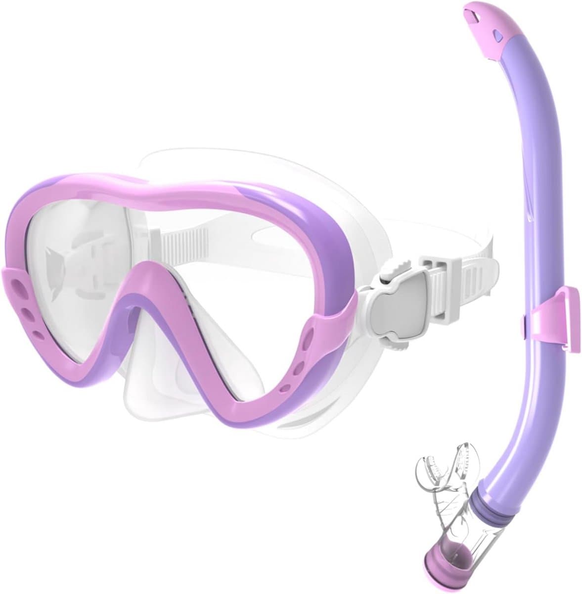 Complete Snorkelset Kinderen: Anti-Lek Duikbril en Droge Snorkel voor Jongens en Meisjes