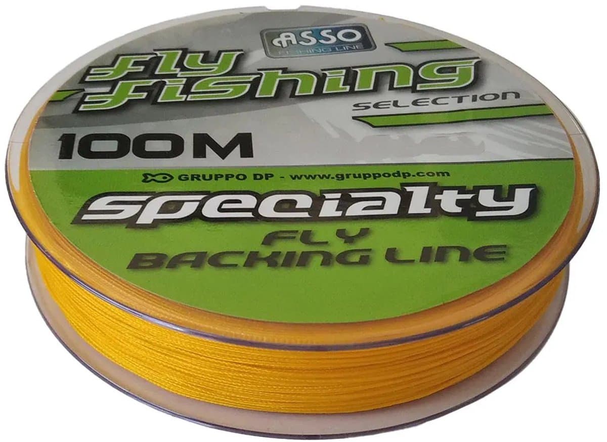 Asso Fly Fishing Backing 100 M Vliegvissnoer Goud 20 Lbs