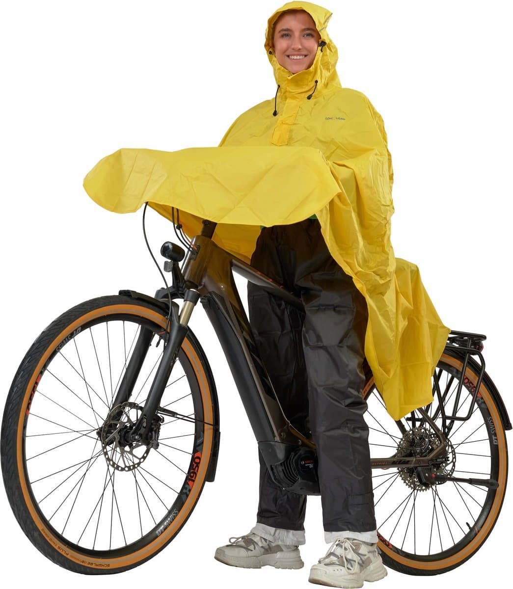 LOWLAND OUTDOOR Fietsponcho 100% waterdicht (10.000mm) - ademend (8.000g/M²) PFAS vrij!