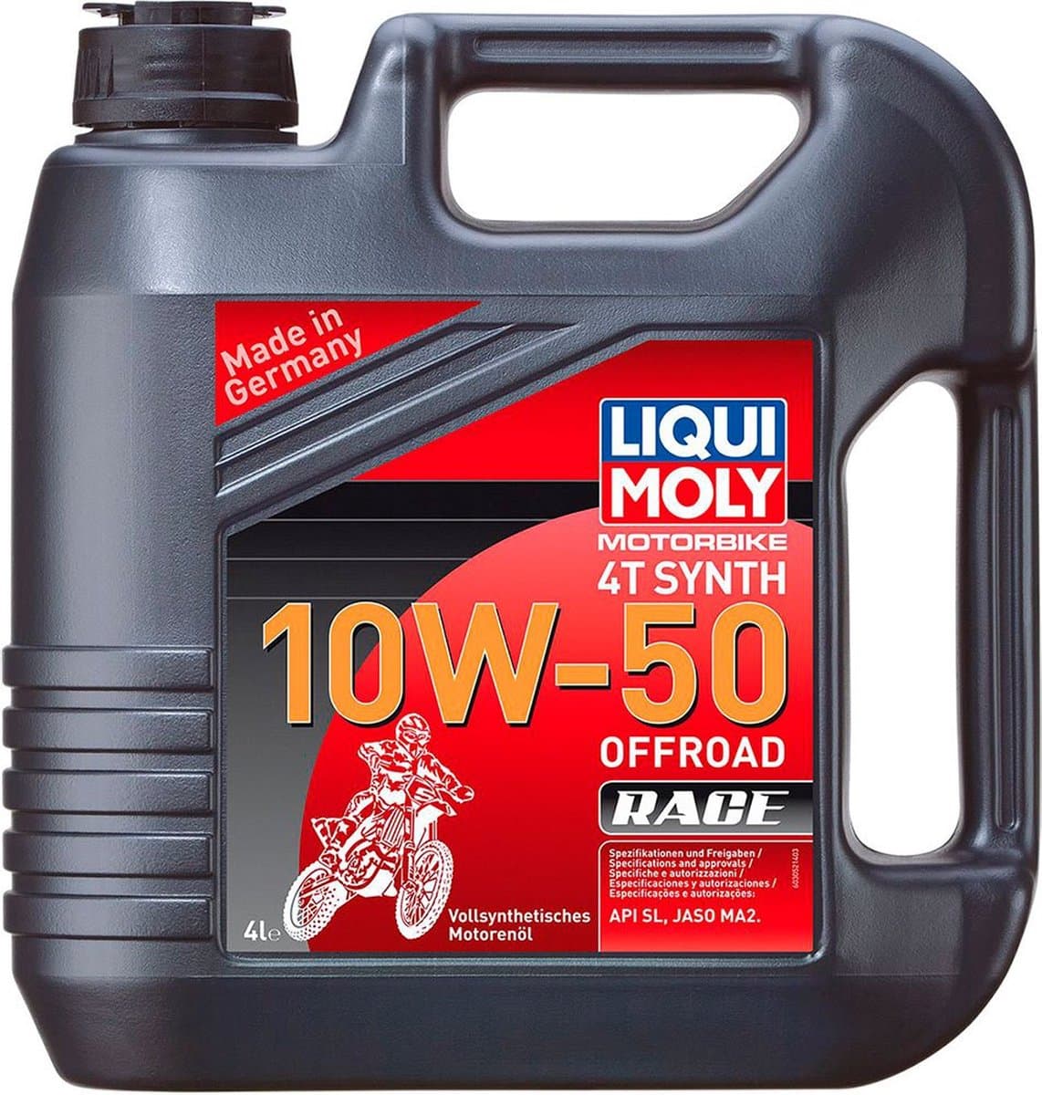Bidon huile moteur LIQUI MOLY Off Road Race 10W50 4T Synth 4L pour moto TT Neuf
