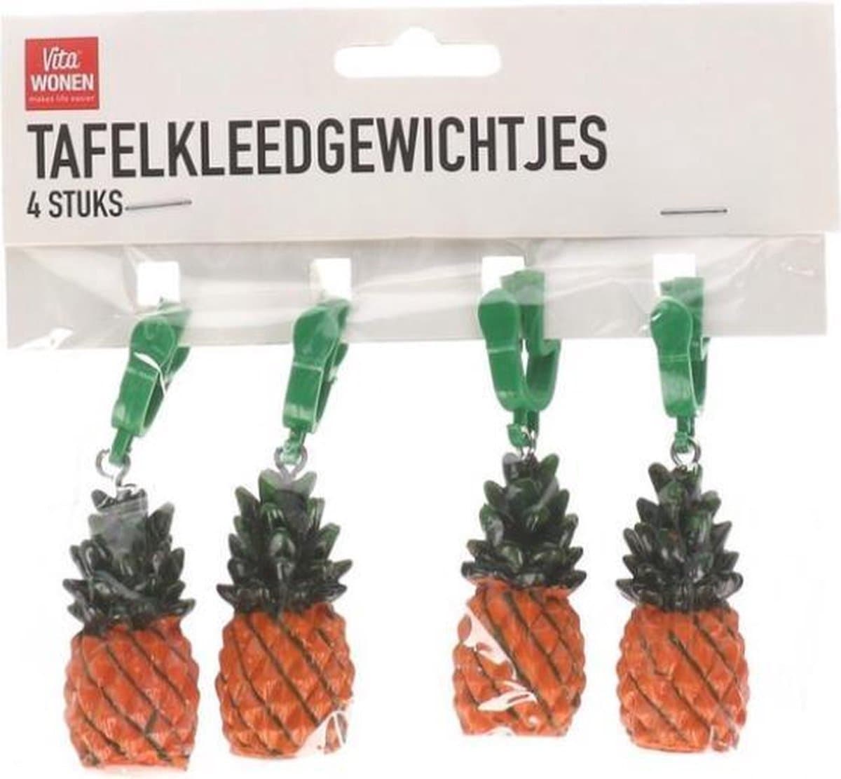 Tafelkleed gewichtjes - Hangers - Ananas - Gewicht - Tafelkleed gewicht - Gewichtjes houden tafelkleed op zijn plek