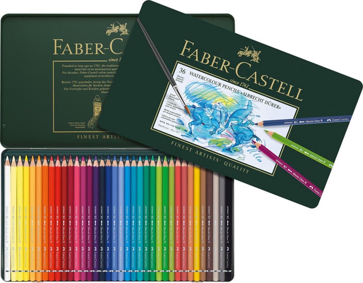 Faber-Castell Albrecht Dürer aquarelpotloden set - 36 stuks, assortiment kleuren