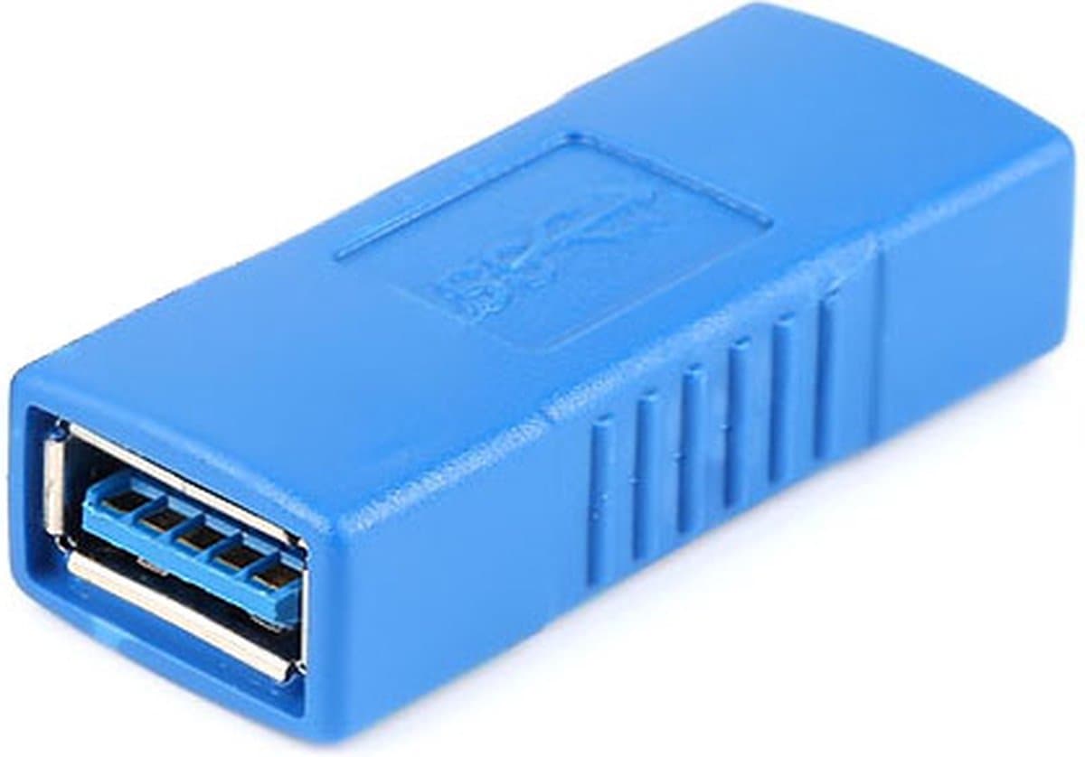 NÖRDIC USB3-102 USB vrouwtje naar USB vrouwtje adapter - 3.0 - Blauw
