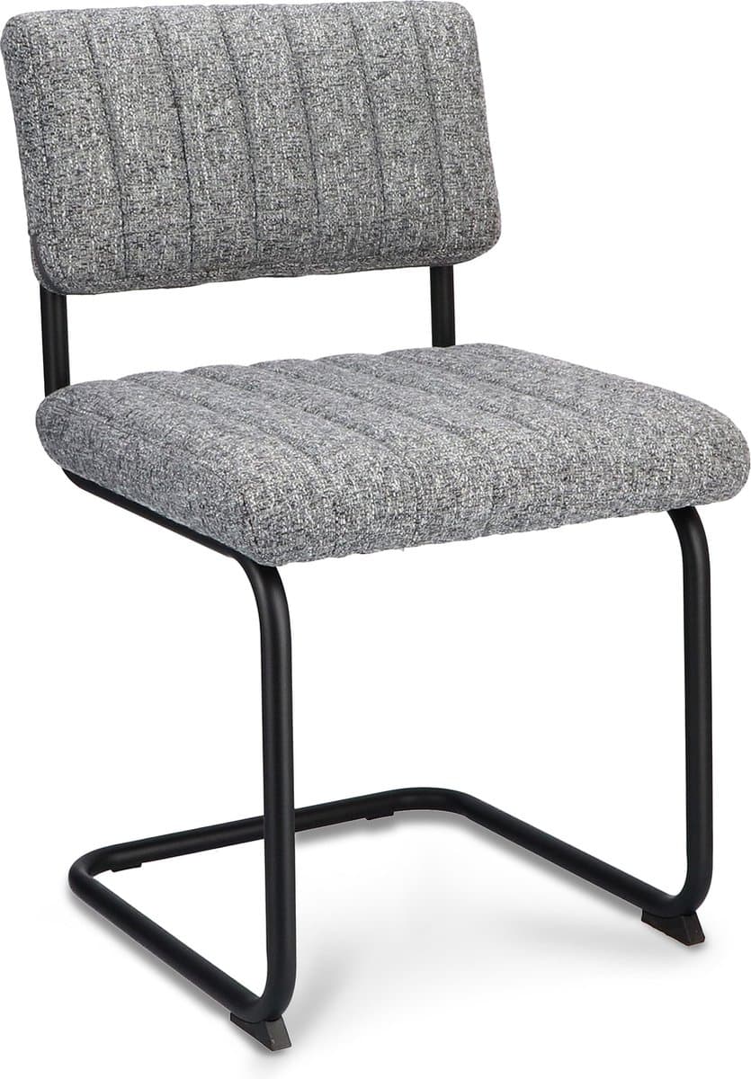 Icon Living - Stoel Vick - Stof Oasis Grey - Frame Zwart
