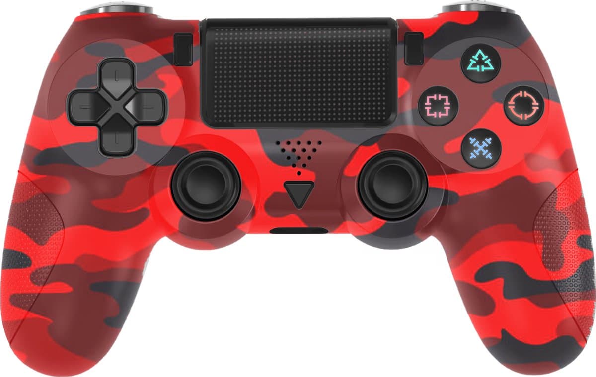Dadson Draadloze Controller - Geschikt voor PS4 - Camouflage Rood