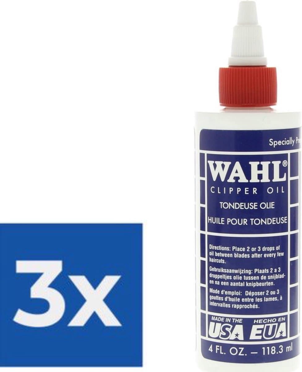 Wahl Tondeuse Olie - 118 ml - 3 stuks VOORDEELVERPAKKING