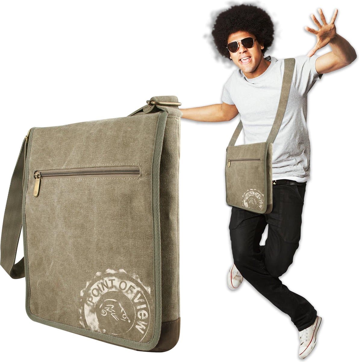 Point of View - Notebook tas Canvas - Diesel like - Model STORM