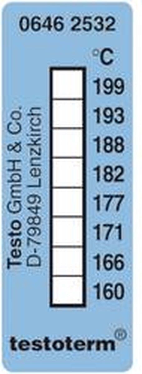 testo testoterm Temperatuurmeetstrip 161 tot 204 °C Inhoud10 stuk(s)