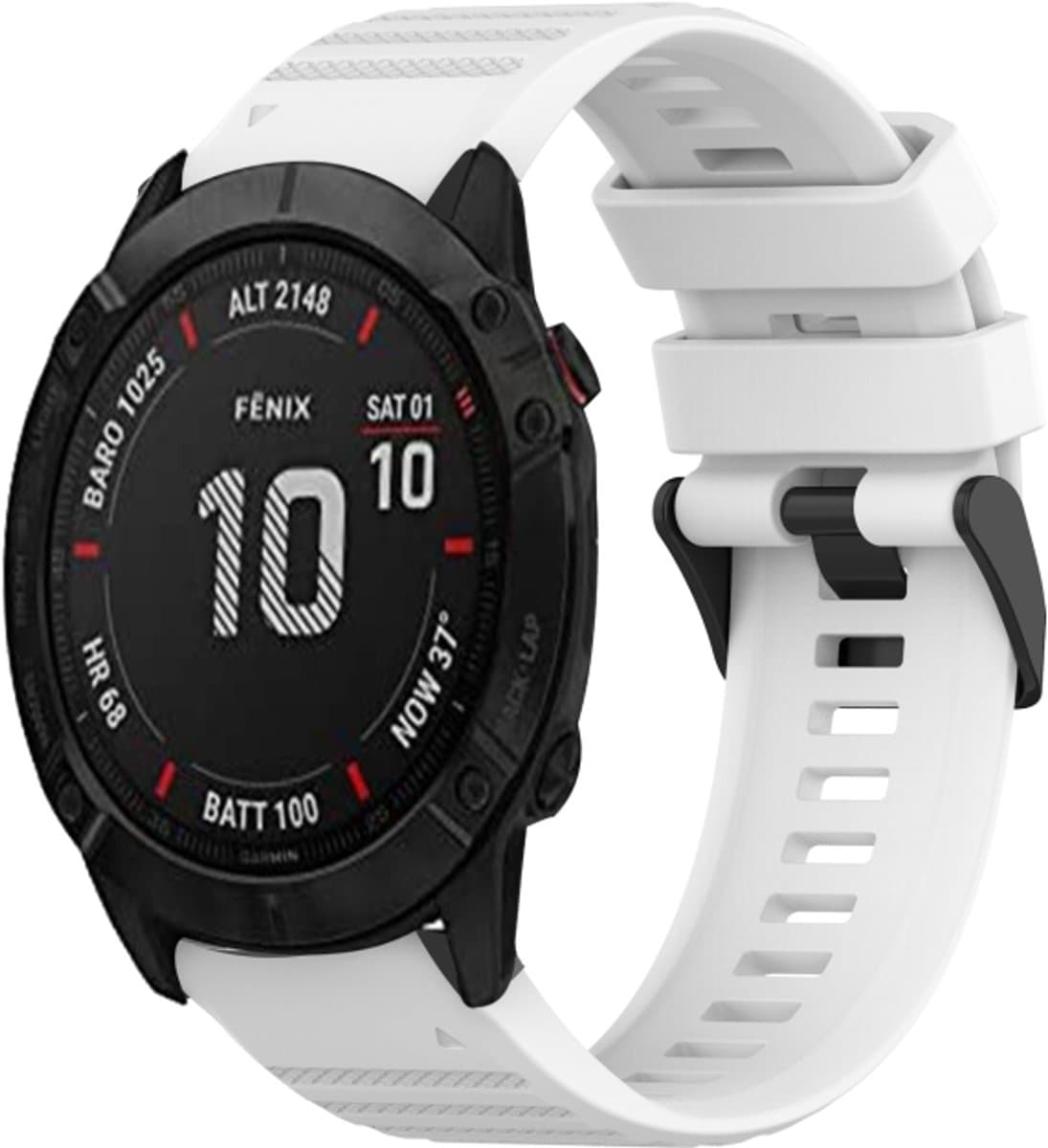 Voor Garmin Enduro 26 mm horizontale textuur siliconen horlogeband met verwijderingshulpmiddel (wit)