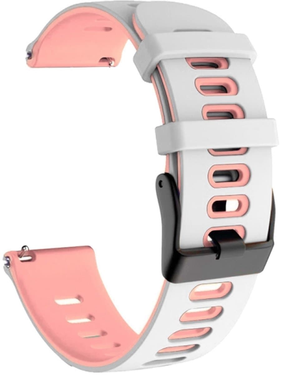 Voor Garmin Forerunner 645 Muziek 20 mm gemengde kleurband gemengd-kleur (wit+roze)
