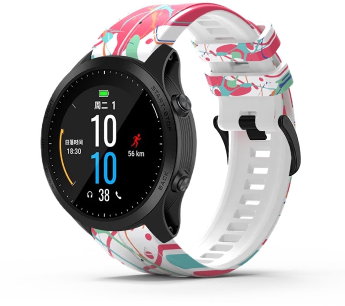 Voor Garmin Forerunner 965 / 955 / 945 / 935 Printing Quick Release siliconen horlogeband (Graffiti)