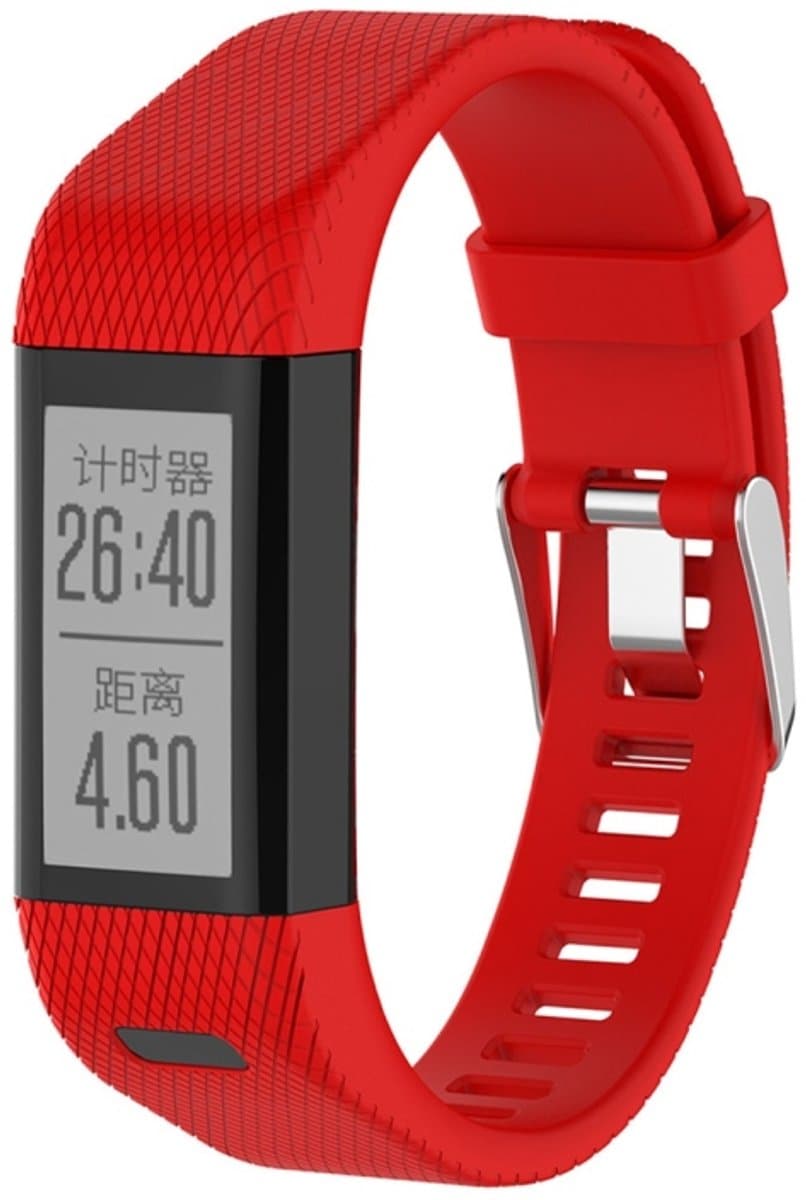 Smart Watch siliconen polsband horlogeband voor Garmin Vivosmart HR + (rood)