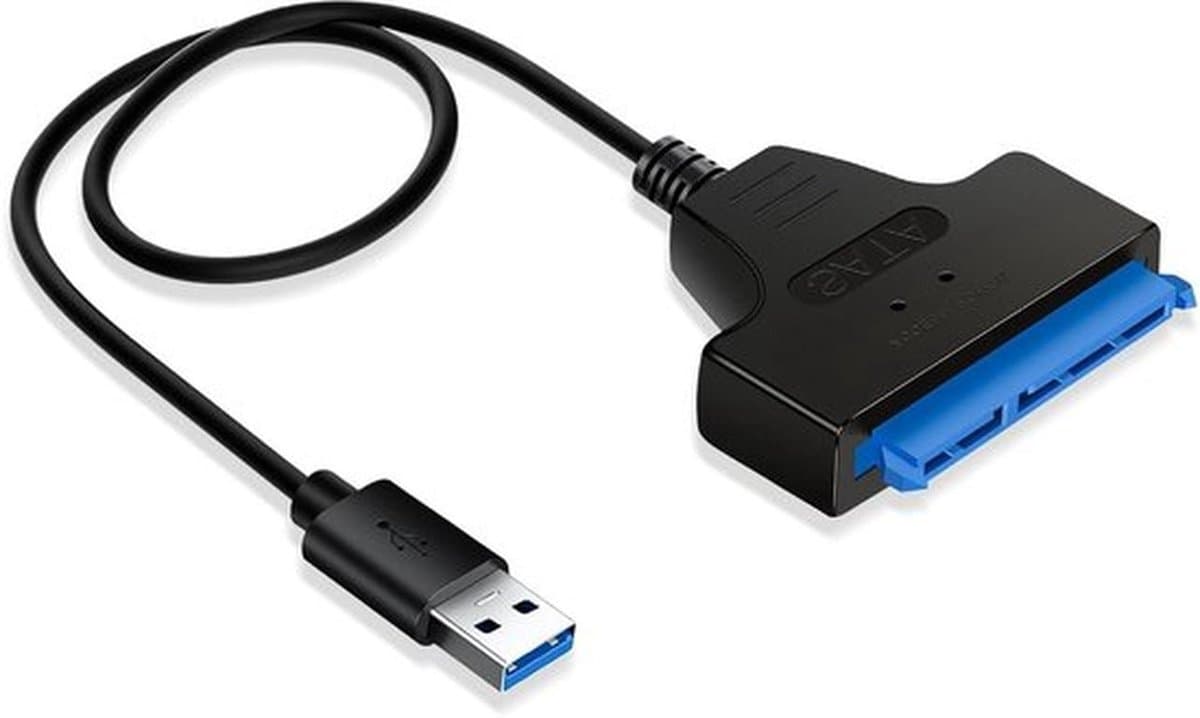 SATA naar USB 3.0 Adapterkabel voor 2,5 inch SSD en HDD - Supersnelle Gegevensoverdracht - Externe Converter - 50 cm lengte