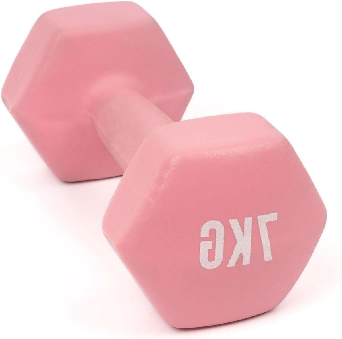 Hexagonale Dumbbell - Halter Set - Kracht Training - Antirolovervorm - 7 kg - Roze