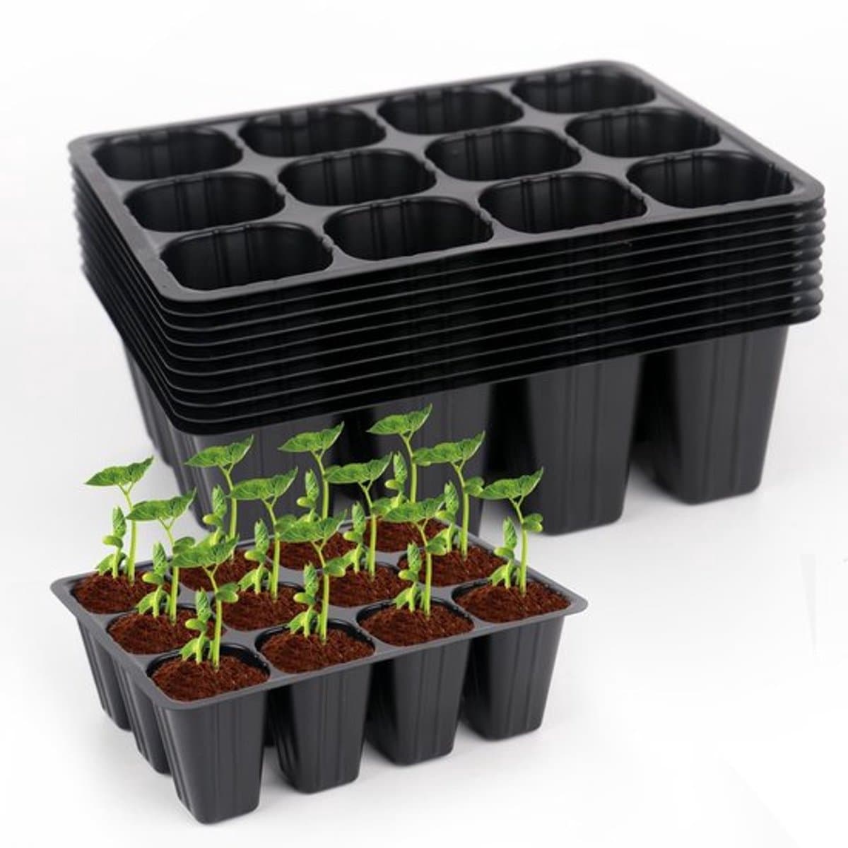 Herbruikbare mini seedling starter set met 120 cellen