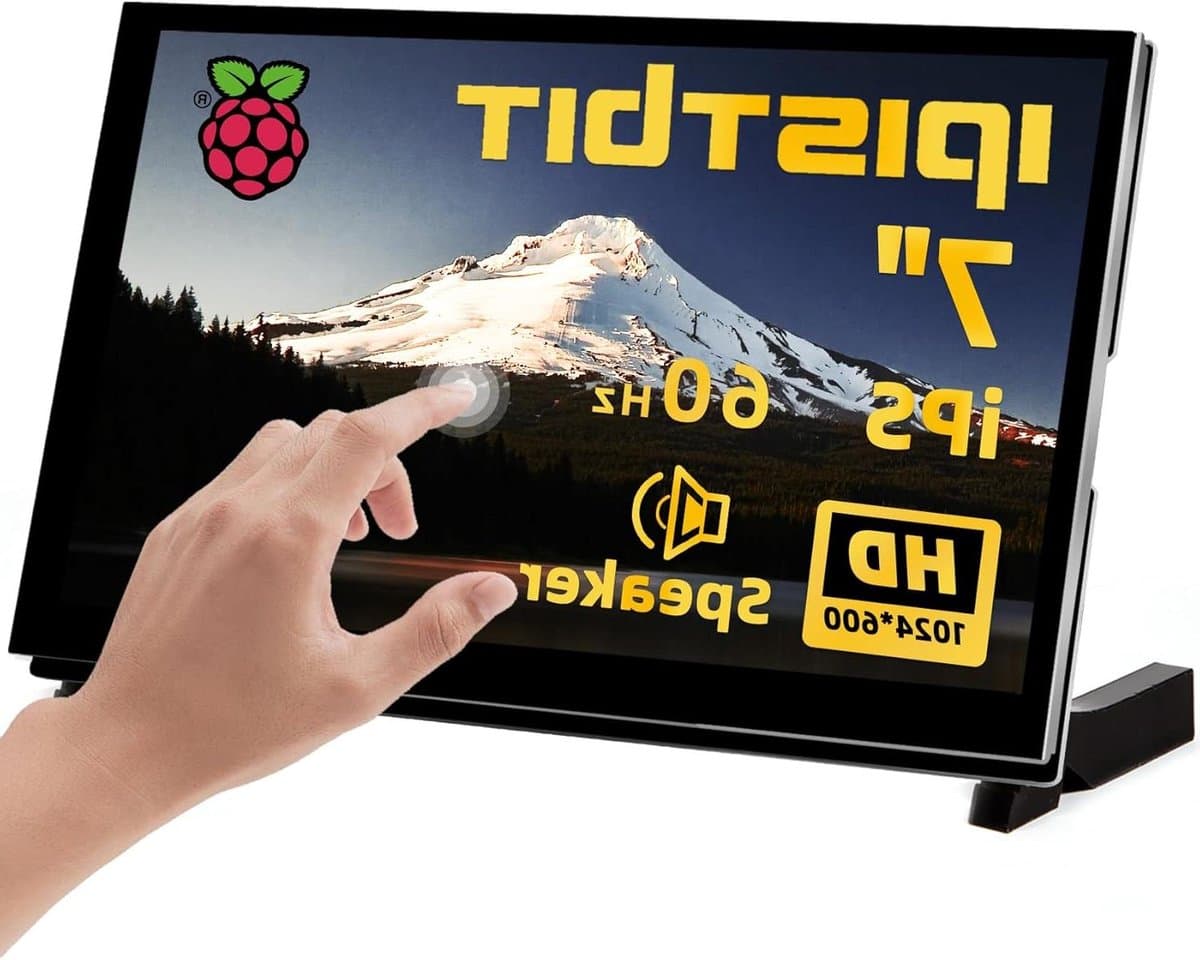 Touchscreen Monitor - Draagbare Monitor - Mini PC Display - IPS Paneel - 7 Inch - Zwart