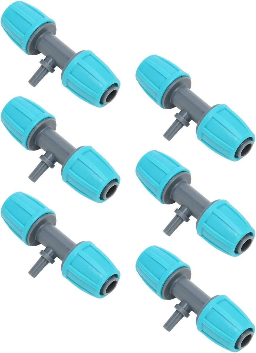 Reduceer T-stuk van 16 mm naar 4/7 mm, 10 stuks, hoge stabiliteit voor kassen en slangverbindingen