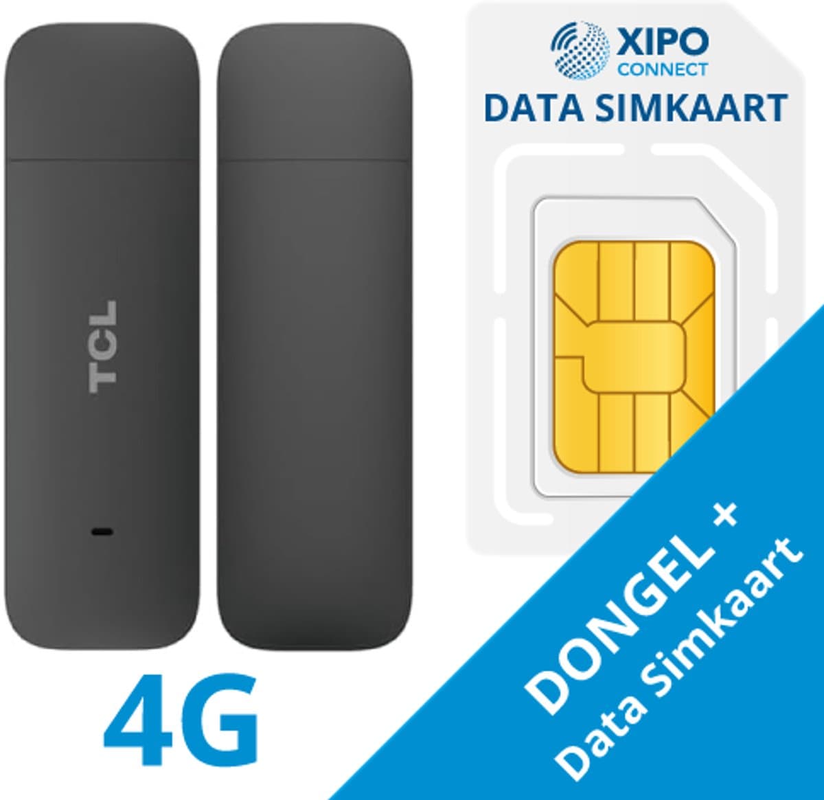 Dongel + Data Simkaart Europa XIPO CONNECT (+Gratis data) - 4G - XIPO CONNECT