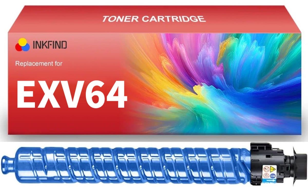 INKFIND EXV64 Cyaan tonercartridge compatibel met Canon C-EXV64 EXV64 Cyaan geschikt voor Canon imageRUNNER ADVANCE DX C3926i/3930i/3935i/3922i - 1-pack Cyaan