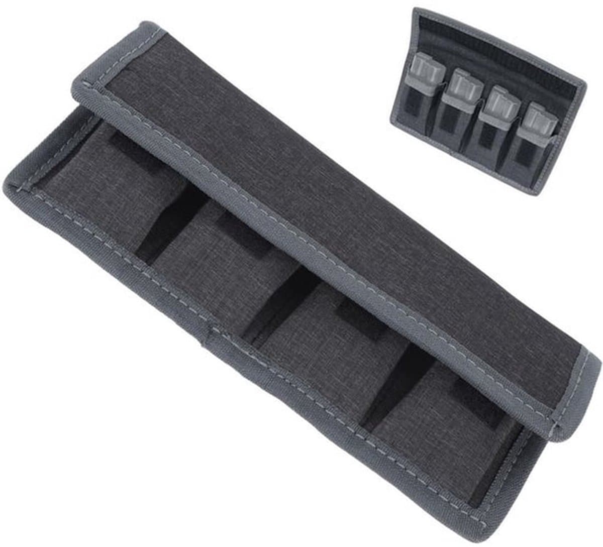 DSLR-camera Batterijhouder - Batterij Etui Tas - Zachte Bescherming - Grijs - Geschikt voor diverse batterijen - Praktisch en compact
