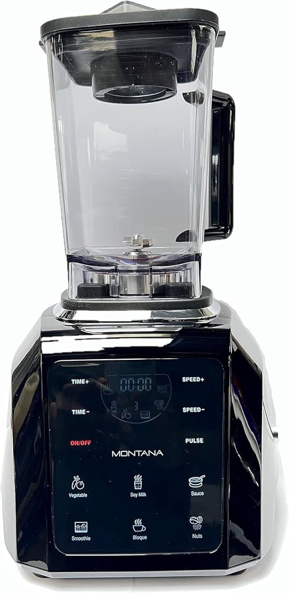 Thijox - Highspeedblender Montana Mark 1 Digital Zwart - 2,2 PK - Voorgeprogrammeerde Smoothie Blender - Edelstaal Mes - Keuken - Gezond - Snel