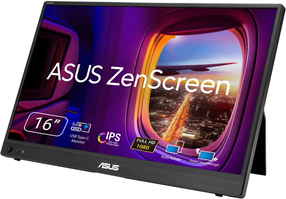 ASUS Zenscreen MB16AHVE - Portable USB-C Monitor - FHD - 5ms - 60hz - 15.6 inch
