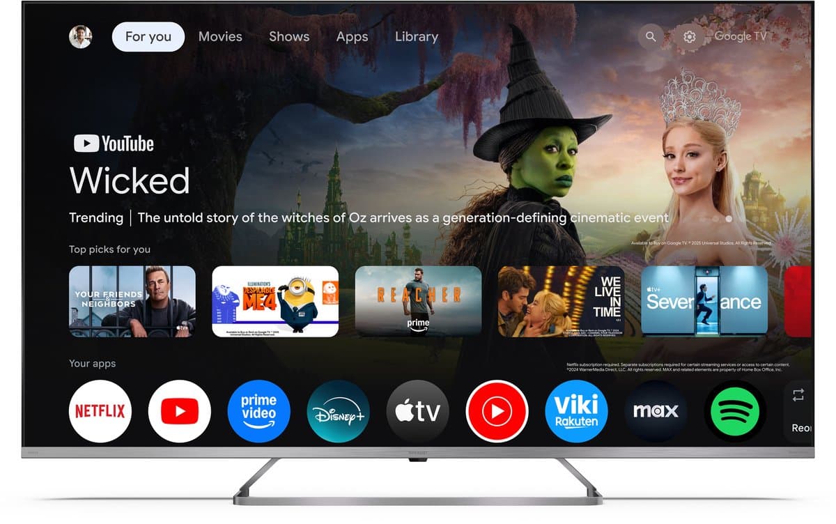 SHARP 50JP7265 - 50" 4K Ultra HD QLED MiniLED Google TV