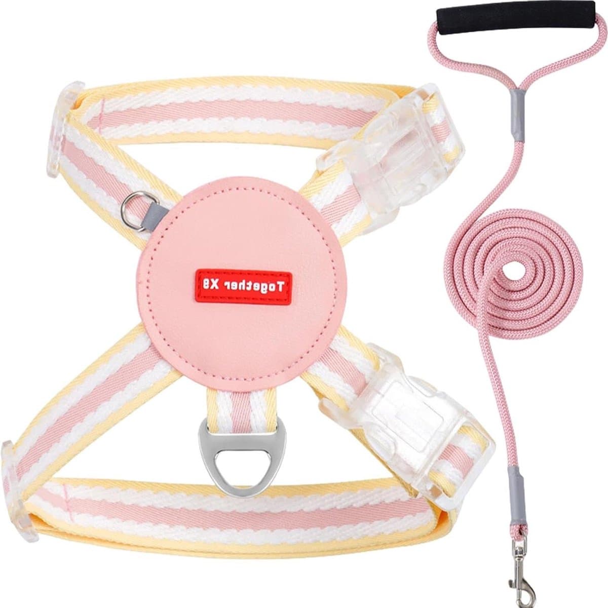 Verstelbaar Hondenharnas - Honden Tuigje Ademend - Comfortabel Wandelen - Ergonomisch No-Pull Ontwerp - 15-22 kg - Meerkleurig
