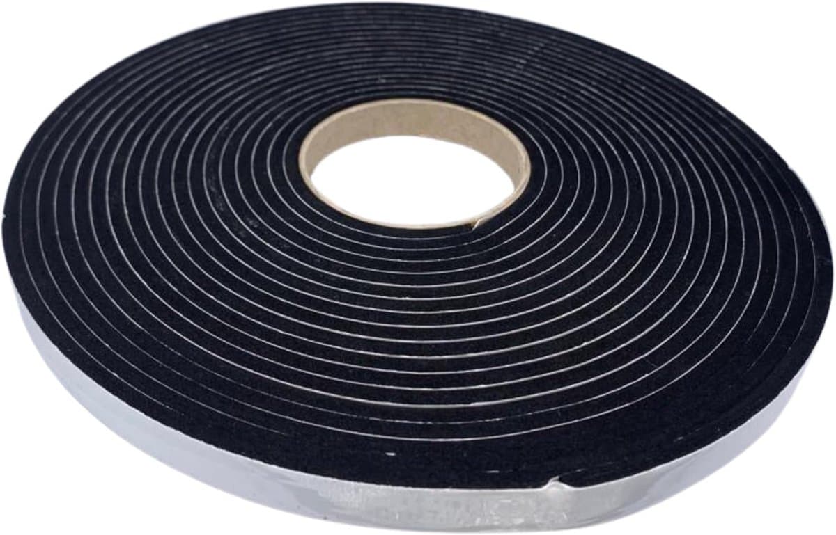 Epdm rol dikte 3 mm/5 mm zelfklevende afdichting zwart epdm lijm epdm 3 mm rubber plakband rubberen afdichting DIY deuren venster douche koelkast (10mt x 15mm, Dikte 3mm)