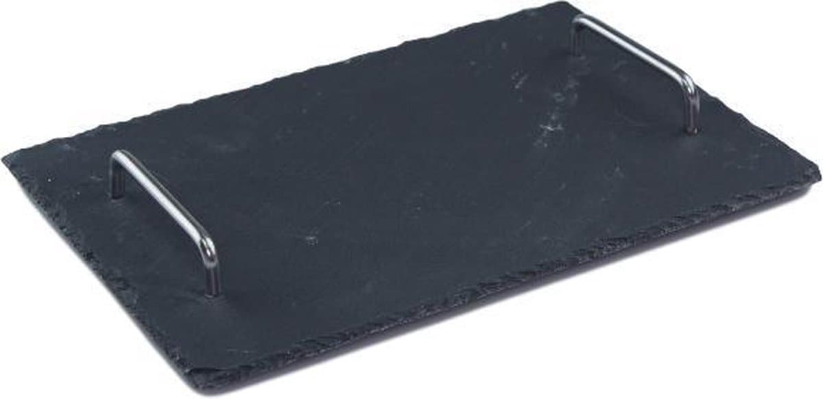 Dienblad Leisteen Serveerplank kaasplank leisteen onderzetter met handvat - 32x22cm