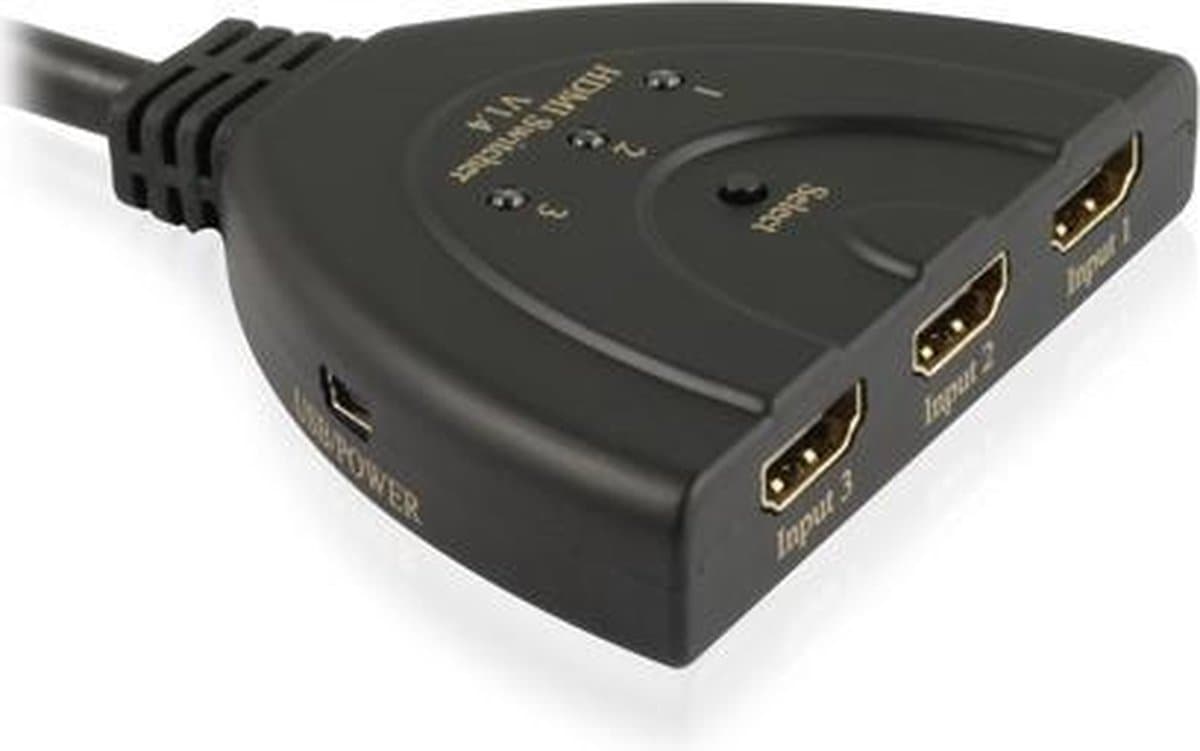 HDMI 2.0 Switch 4K Ultra HD / 3 apparaten op een monitor