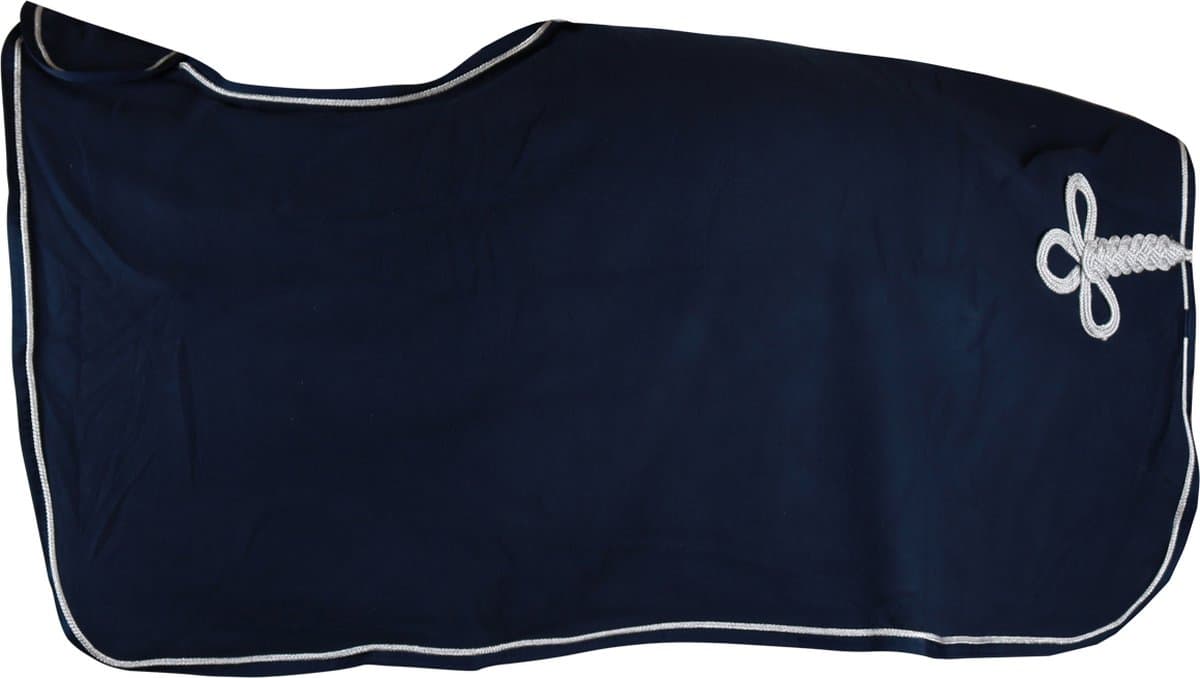 Horsegear Uitrijdeken Horsegear Hgluxe Donkerblauw-zilver - S